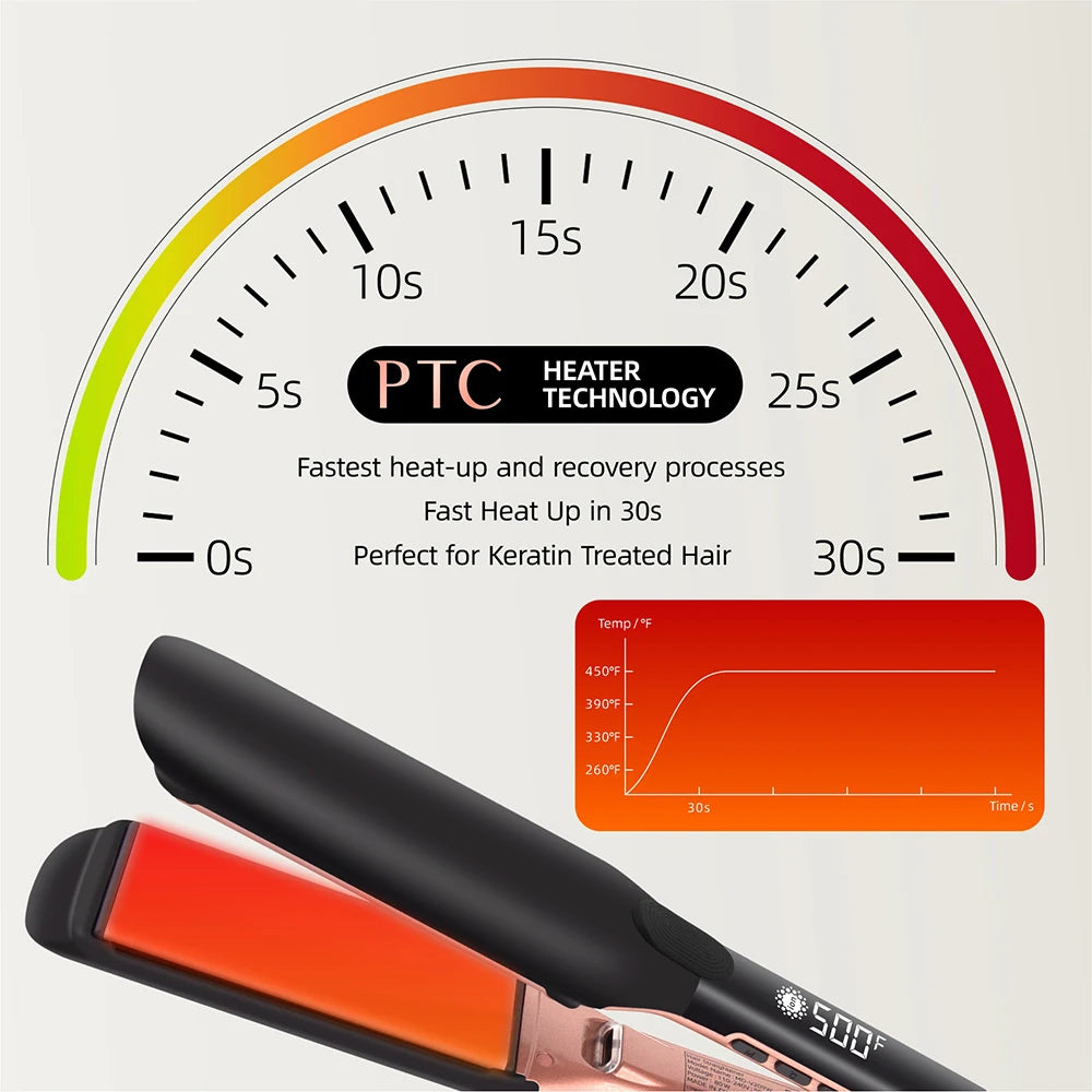 500F Hair Straightener High Temperature